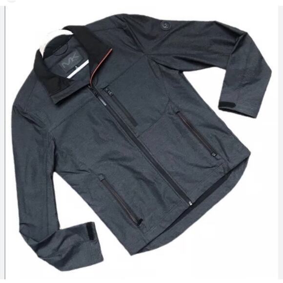 Michael Kors Men's Bommer biker Full Zip Jacket Dark Gray size medium - Picture 1 of 12